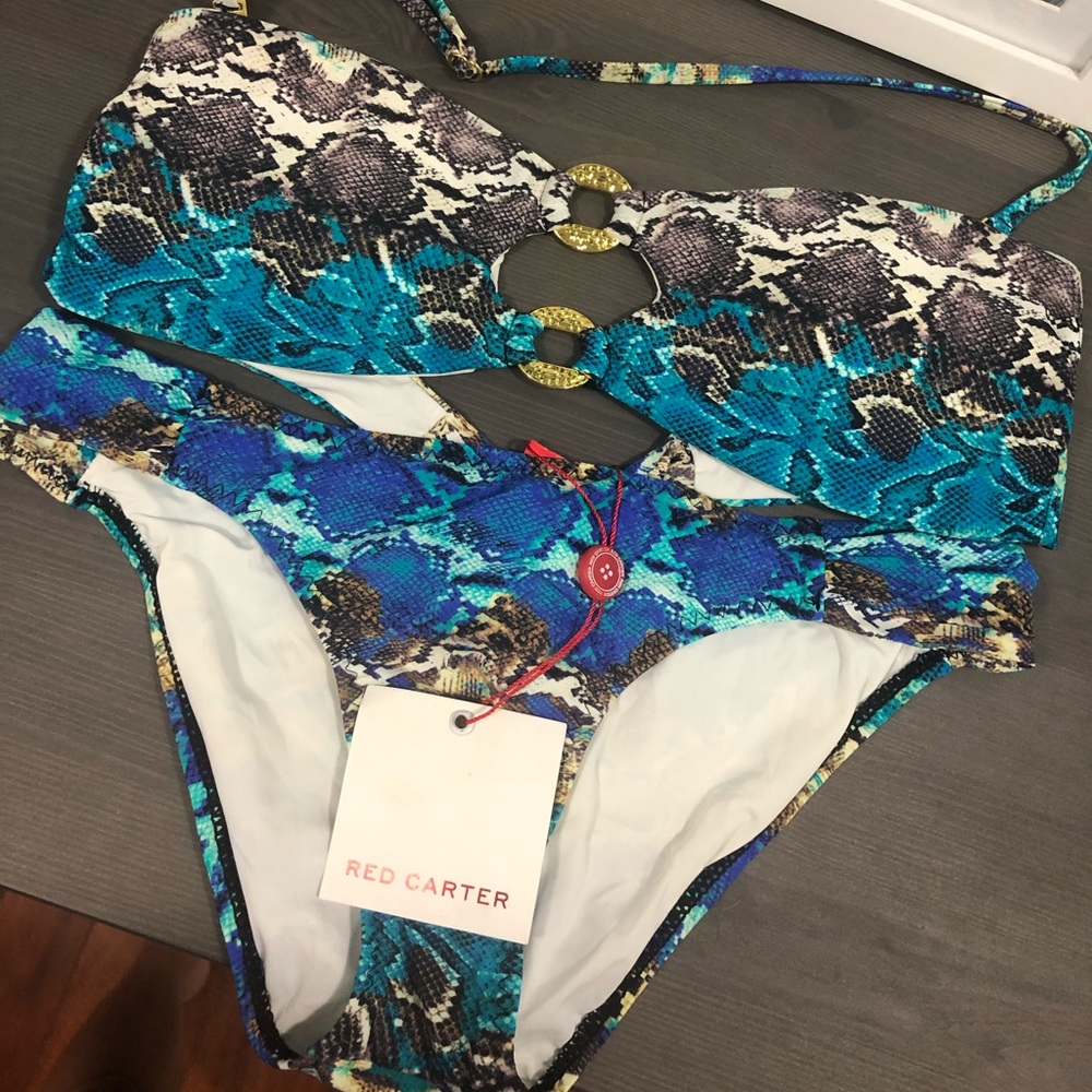 Red Carter snake swimsuit